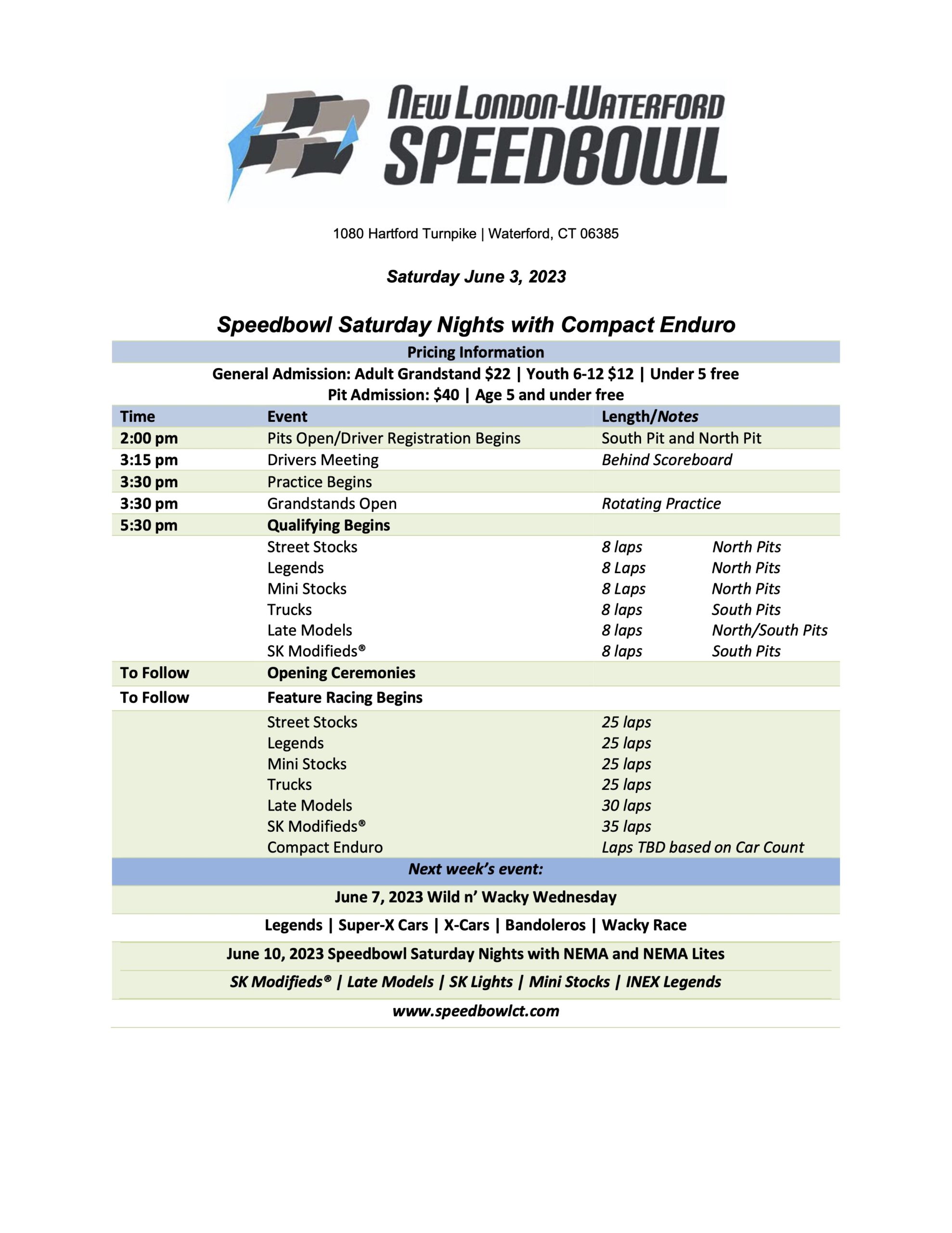 6/3/23 Speedbowl Saturday Nights